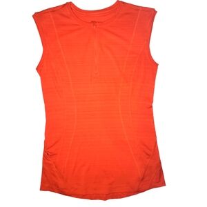 Athleta Pacifica Illume UPF Orange Tank top Quarter Zip Size XS